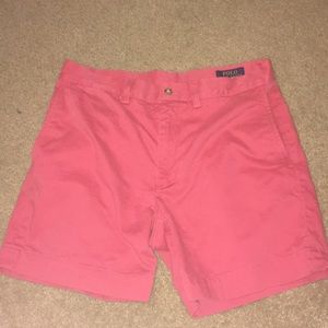 Salmon polo Ralph Lauren shorts